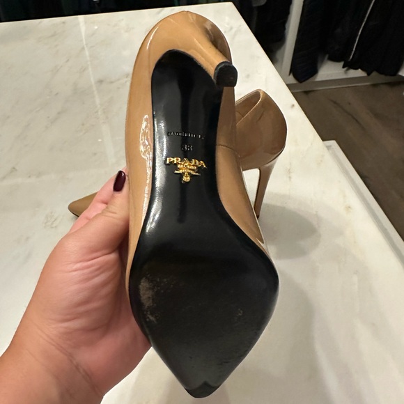 100% authentic Prada neutral high heels . - Picture 2 of 3